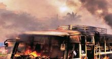 BNP bombs bus in Bogra following verdict