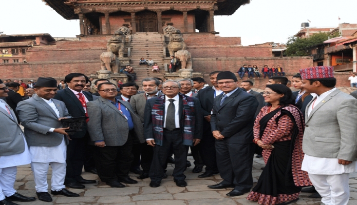 মঙ্গলবার রাষ্ট্রপতি মোঃ আবদুল হামিদ নেপালের কাঠমান্ডূতে Bhaktapur Durbar Squre  পরিদর্শন করেন -পিআইডি