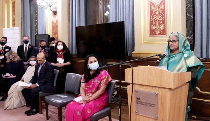 বুধবার প্রধানমন্ত্রী শেখ হাসিনা লন্ডনের ওয়েস্টমিনিস্টার ব্রিটিশ পার্লামেন্টে !Bangladesh at 50 : The Resilient Delta! শীর্ষক অনুষ্ঠানে ভাষণ দেন -পিআইডি