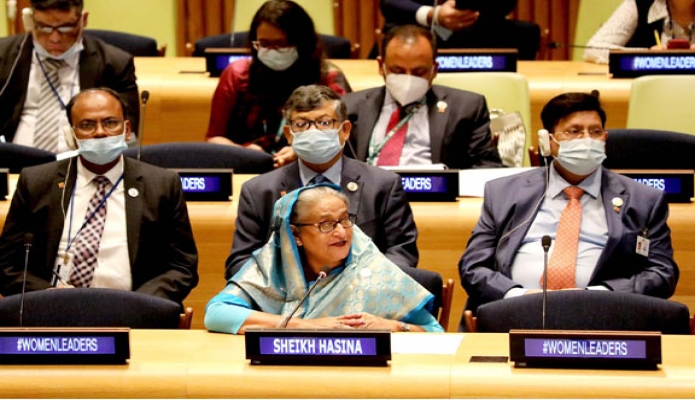 মঙ্গলবার প্রধানমন্ত্রী শেখ হাসিনা নিউইয়র্কে জাতিসংঘ সদরদপ্তরের ট্রস্টিশিপ কাউন্সিলে `The UNGP Platform of Women Leaders’ শীর্ষক অনুষ্ঠানে বক্তৃতা করেন -পিআইডি